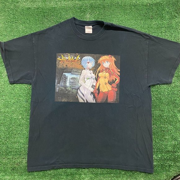 Vintage Y2K Neon Genesis Evangelion Shirt Japan Anime Tee - Picture 1 of 5